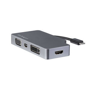yzStarTech.com 4 in 1 USB Type-C}`A_v^ A~➑ USB-C - VGA/DVI/ 4K HDMI/mDP Xy[XO[ CDPVDHDMDPSG