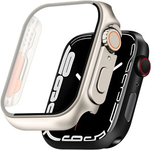 yzAMAPC for Apple Watch P[X 40mm 41mm 44mm 45mm Ή ƌ݊ b Ultra V[Y̊Oςɕϊł܂ KXtB ̌^ apple watch p Jo[ AbvEHb` P[X 