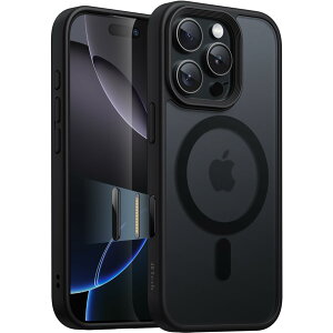 yzJETech iPhone 16 Pro Max 6.9C`p }Olbg P[X JRg[Lv`{^ MagSafeɑΉ ̃}bgw ^ ϏՌ Jo[ (ubN`^jE)