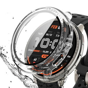 �y���������zBOOLINN For Amazfit Active 2 �P�[�X 3D ���p�G�b�W �����^ PC+�K���X�f�� ��̌^ amazfit active 2 �J�o�[ �Ή� �����ߗ� �L�Y�h�~ �w��h�~ �ȒP�Ɏ��t���E�� �S�ʕی� �A�}�Y�t�B�b�g�A�N