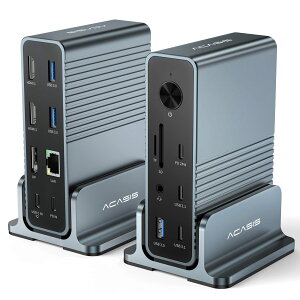 yzACASIS USB C hbLOXe[V 15-in-1Aő3ʁA100W PD [dA2 * 4K HDMIA1* DP 4K@60HzA2USB 3.1A3USB 3.0ALANASD/TFAI[fBIAMac/Windows p̔ėpbvgbv hbLOXe