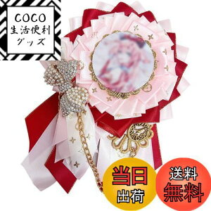 【送料無料】YUYAKESHI 缶バッジ用ロゼット バッジ用 痛バッグ 飾り 手作りロゼット リボン 痛バッグ装飾 缶バッジ 痛バ ロゼット グッズ レトロ 磁石付(ピンクとレッド)