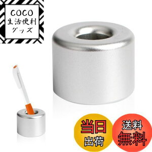 【送料無料】TVETE ペン立て 1本 ペンたて 卓上 ペン立て合金製 内孔18mm 丸型ペンホルダー シンプルなデザイン 実用的で良い ボールペン 万年筆 鉛筆 ビジネスデスク ホテル シルバー