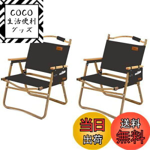 【送料無料】DesertFox アウトドア チェア キャンプ チェア 軽量 2個セット 折りたたみ 椅子 Lサイズ 78X54×51cm 耐荷重 150kg コンパクト 携帯便利 キャンプ椅子 DY001 (くろ)