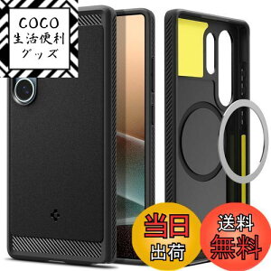 �y���������zSpigen Galaxy S25 Ultra �P�[�X Magfit�Ή� �ϏՌ� TPU �\�t�g �}�b�g �ČRMIL�K�i ���M�b�h�E�A�[�}�[�E�}�O�t�B�b�g ACS08951 (�}�b�g�E�u���b�N)