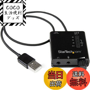�y���������zStarTech.com USB - DAC�w�b�h�z���A���v S/PDIF�Ή� 96kHz/24bit 2x 3.5mm�~�j�W���b�N 1x 3.5mm�g�X�����N�ی^�R�l�N�^ ICUSBAUDIO2D