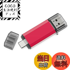 �y���������zRAOYI TypeC USB������ 64GB USB3.0 �^�C�vC�t���b�V���h���C�u 2in1 �����f���A���t���b�V���f�B�X�N�iTypeC+USB3.0�j OTG �L���b�v�� (��)
