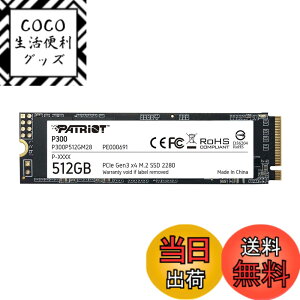 �y���������zPatriot Memory P300 512GB M.2 SSD 2280 NVMe PCIe Gen 3x4 �����^SSD P300P512GM28
