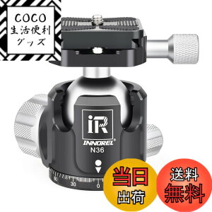 �y���������zINNOREL ���R�_�� �{�[���_�� �����_�� N�V���[�Y ��d�S �ω׏d�ő�20kg �{�[���w�b�h���a 36mm ���� CNC �A���~���� �O�r ��r ��჌�t �B�e DSLR �r�f�I�J�����p 360�x��] �p�m���} 
