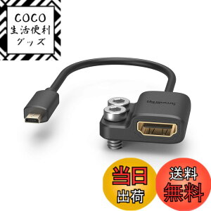 �y���������zSmallRig Micro HDMI-D to HDMI-A�ϊ��A�_�v�^�[ Micro HDMI-DM�i�I�X�j �� HDMI-AF�i���X�j�A�_�v�^�[�P�[�u�� A7R IV & A7RIII & A7III & A7II & A7RII, X-T2 & X-T3�ȂǑΉ� 14cm 4K@60HZ-3021
