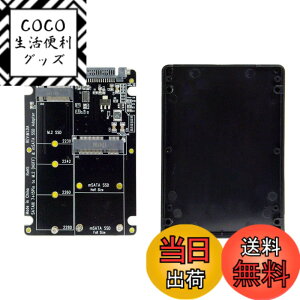 �y���������zNFHK 2�C��1�R���{ M.2 NGFF B-Key & mSATA SSD to SATA 3.0 �A�_�v�^�[�R���o�[�^�[�P�[�X�G���N���[�W��