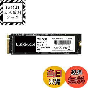 �y���������zLinkMore XE400 1TB M.2 2280 PCIe Gen4x4 NVMe 1.4 SSD (�ő�Ǎ�5000MB/s)