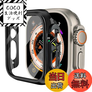 �y���������zKIMOKU �R���p�`�u�� Apple Watch �P�[�X Series SE2/SE/9/8/7/6/5/4 45mm 44mm 41mm 40mm PC+TPE�ގ� �ی�P�[�X ���ϋv �ϏՌ� �R���p�`�u���A�b�v���E�H�b�` �P�[�X���y�� �ی�J�o�[ (�u���b�N, 49