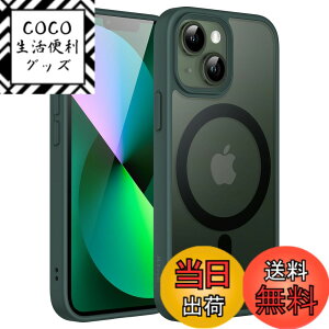 �y���������zJETech iPhone 13 mini 5.4�C���`�p �}�O�l�b�g �P�[�X MagSafe�ɑΉ� �������̃}�b�g�w�� ���^ �ϏՌ� �J�o�[ (�Z���ΐF)