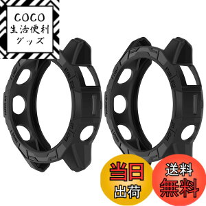 �y���������zSHEAWA for Garmin�K�[�~�� Fenix 7 Pro �P�[�X �J�o�[ 2�Z�b�g �ی�P�[�X �݊��i Epix Pro 47mm TPU�S�� �ی�J�o�[ �ϏՌ� �A�N�Z�T���[ (�u���b�N)