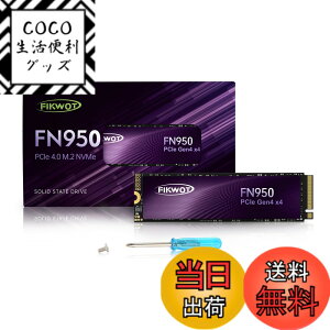�y���������zFikwot FN950 M.2 SSD 2TB PCIe Gen4.0 x4 M.2 2280 NVME SSD �ő�Ǎ�4800MB/s �ő发��4500MB/s ���ϋv ����SSD SLC�L���b�V���̐ݒ� PS5����m�F�ς� ���[�J�[5�N