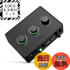 �y���������zFIFINE USB�I�[�f�B�I�C���^�[�t�F�C�X 2����2�o�� XLR�}�C�N�ڑ� �y����͑Ή� �������j�^�����O�\ �Q�C�����߃m�u 48V�t�@���^���d�� �y��/�M�^�[/���y �r�f�I/����쐬 �^��/��