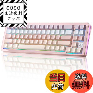 �y���������zYUNZII AL71 68% �Q�[�~���O�L�[�{�[�h �t���A���~CNC �z�b�g�X���b�v�Ή� ���� �K�X�P�b�g ���J�j�J���L�[�{�[�h NKRO 2.4GHz���C�����XBT5.0/USB-C �L�� RGB�o�b�N���C�g Win/Mac�p �����蕨