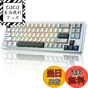 �y���������zYUNZII AL71 ���J�j�J���L�[�{�[�h 68% �R���p�N�g �t���A���~CNC���H �K�X�P�b�g�\�� [Bluetooth/2.4G/USB-C �O���[�h�ڑ�] �z�b�g�X���b�v�Ή� NKRO RGB�o�b�N���C�g Win/Mac���Ή� �Z�K�F��