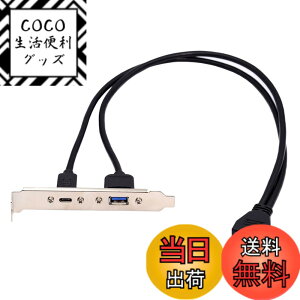 �y���������zxiwai �f���A���|�[�g USB 3.0 & USB-C Type-C ���X - 19/20 �s���w�b�_�[���� 5Gbps �f�[�^ PCI-E �o�b�N�p�l���P�[�u�� �R���s���[�^�}�U�[�{�[�h�p 50cm