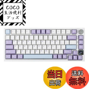 �y���������zEPOMAKER Ajazz AK820 Pro �Q�[�~���O�L�[�{�[�h 75% �K�X�P�b�g���� ���J�j�J���L�[�{�[�h TFT�X�N���[�� 3���[�h(Bluetooth 5.1/2.4G���C�����X&Type-C�L��) �����t�H�[������ (White Purple - OEM Pr