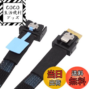 �y���������zNFHK PCI-E 5.0 Mini Cool Edge IO MCIO PCI-E 4i 38�s�� �I�X - SFF-8654 �X�������C�� 4X �G�N�X�e���_�[�P�[�u�� 50cm