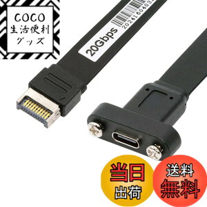 �y���������zNFHK USB 3.2 20�s�� Type-E IDC �t�����g�p�l���w�b�_�[����USB-C Type-C���X�����P�[�u�� 20Gbps �p�l���}�E���g�l�W�t��