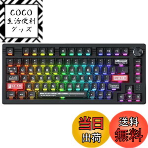 �y���������zDAREU EK75RT ���s�b�h�g���K�[���� �Q�[�~���O�L�[�{�[�h ���C�X�C�b�` �����\�ȃA�N�`���G�[�V���� �e���L�[���X TKL �L��USB �p��z�� RGB ���ʒ��߃m�u�t�� ���� ��/�u���b�N�y