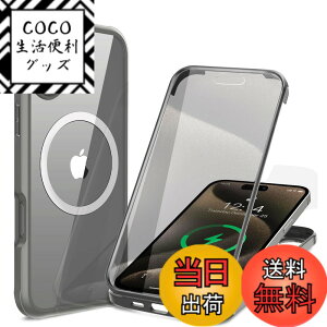 �y���������z�y���ʋ����K���X�E���ٓI�ȑϏՌ����zHAUTRKBG iPhone 16 Plus �p �P�[�X �N���A �S�ʕی� [MagSafe�Ή�] [�J�����t�C������] ���^�b�`�p�l�����x �}�O�Z�[�t ���C�����X�[�d�Ή� ��