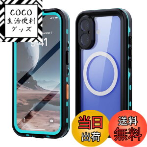 �y���������ziPhone 16 Plus �P�[�X ���S�h�� Magsafe�Ή� �X�g���b�v�t�� �h���P�[�X �J�o�[ �N���A ���� �A�C�t�H��16 �v���X�S�ʃJ�o�[ ��� �ϏՌ� ���ʃP�[�X �t����ʕی� �A�E�g�h�A,�u���[