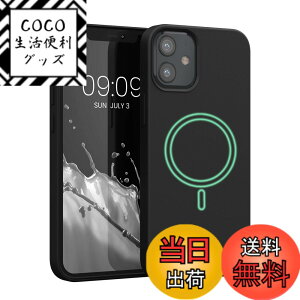 �y���������zkwmobile Apple iPhone 12 mini�Ή� �P�[�X - MagSafe�Ή� �}�O�l�b�g �J�o�[ �\�t�g TPU�P�[�X �ϏՌ� - ���F �F�F�u���b�N