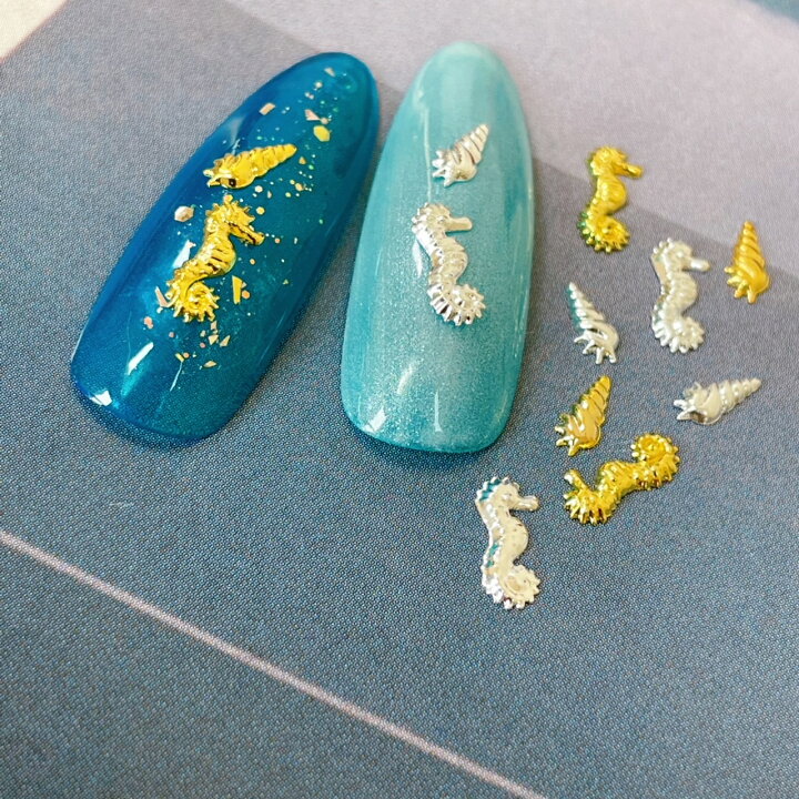 楽天市場】ネイル ネイルパーツ【10個セット】タツノオトシゴ  