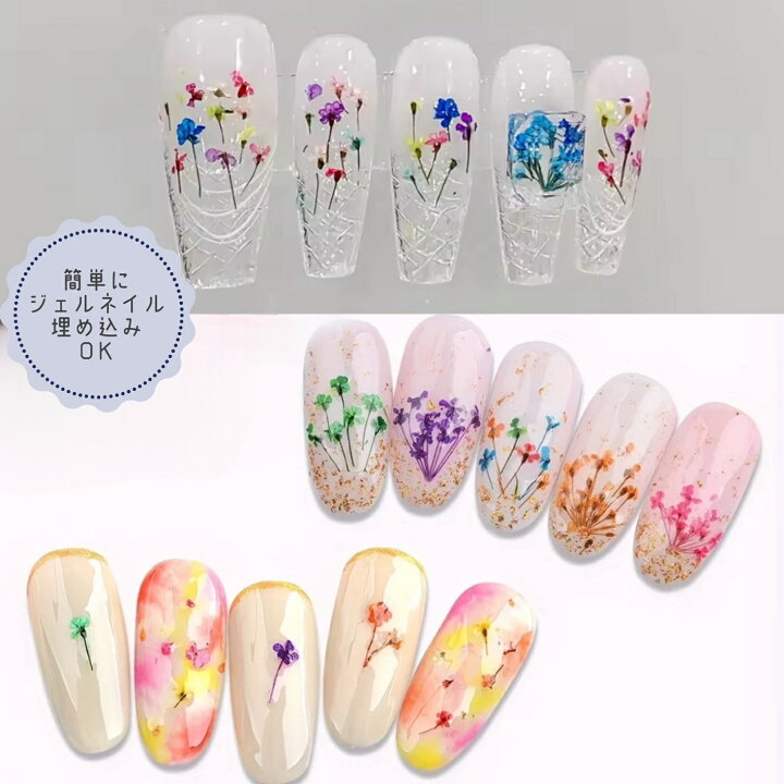 楽天市場】ネイル 押し花【約25～30枚入】レース ドライフラワー 小花 