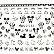 ネイルシール【1枚】モノクロ　ねずみ　マウス　目隠し NailSticker ネイルステッカー お洒落 春ネイル …