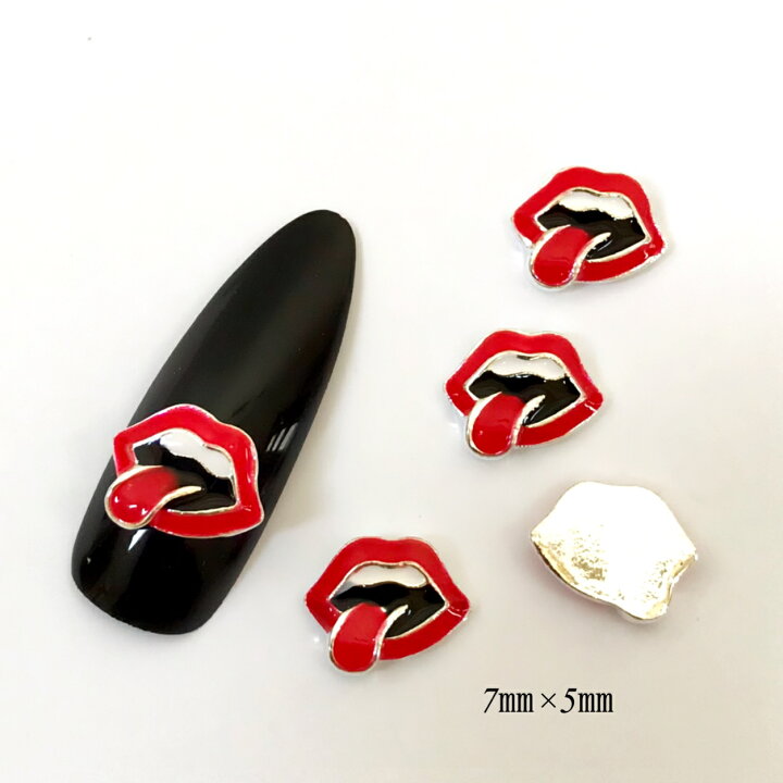 楽天市場】ネイルパーツ 【1個】 AKANBE リップ 唇 チャーム 3D  
