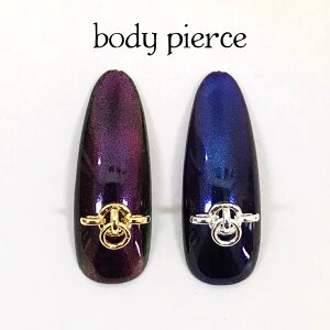 ネイルパーツ 【5個セット】ボディピアス ドアノック Gold シルバー ゴールド メタルパーツ ネイルピアス スタッズ デコ レジン材料 ゴージャス インパクト抜群 ネイルアクセント SABOE