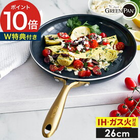 フライパン 無害 【特典付き 送料無料】 GREENPAN ガス火 兼用 オーブン グリル ノンスティック 有害物質 含まない 20cm ih 安全 ダイヤモンドコート フッ素加工 していない セラミックコーティング 浅型 軽い [ グリーンパン ストゥディオ フライパン 20cm 26cm 28cm ]