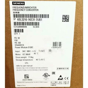 ViKiōSIEMENS V[X Co[^ 6SL3210-1KE31-7UB1 G120C 480V 90KW 6ۏ