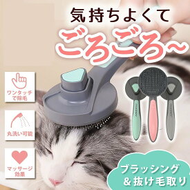 ブラシ ペット ペット用ブラシ ペット専用 抜け毛取り 犬 猫 猫ブラシ ピンブラシ 猫 ブラシ 毛玉取り ブラシ