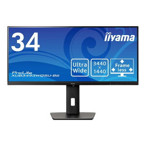 iiyama �C�C���} ���j�^�[ �f�B�X�v���C ProLite XUB3493WQSU-B6 ( 34�^ UWQHD IPS ����� HDMI DisplayPort �������� �X�E�B�[�x�� �`���g Vesa �����X�s�[�J�[ 3�N�ԕۏ� )