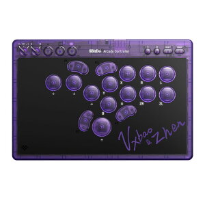 8BitDo Arcade Controller Purple ���� �L���A�[�P�[�h�R���g���[���[ �����p�[�v�� �V�O�l�`���[�G�f�B�V���� ( Switch2 Windows PC Bluetooth 2.4GHz USB )