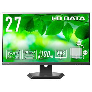 I-O DATA �A�C�E�I�[�E�f�[�^ ���j�^�[ LCD-CQ270SA-F(27�^ WQHD AAS ����� HDMI DisplayPort USB-C �`���g �X�C�x�� ���~ ��] VESA 5�N�ԕۏ�)�u���b�N