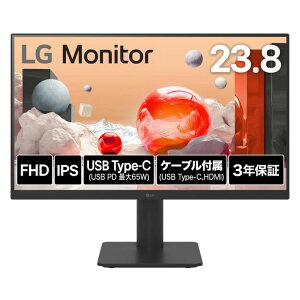 LG Electronics ���j�^�[ �t���f�B�X�v���C 24MS570B-B ( 23.8�^ FHD IPS ����� HDMI USB Type-C �`���g �������� Vesa �����X�s�[�J�[ 3�N�ԕۏ� ) �u���b�N