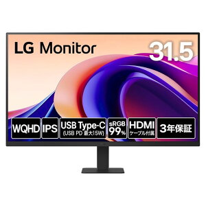 LG Electronics ���j�^�[ �t���f�B�X�v���C 32U631A-B ( 31.5�^ WQHD IPS ����� HDMI USB Type-C �`���g Vesa 3�N�ԕۏ� )