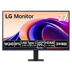 LG Electronics ���j�^�[ �t���f�B�X�v���C 27U631A-B ( 27�^ WQHD IPS ����� HDMI USB Type-C �`���g Vesa 3�N�ԕۏ� )