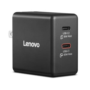 Lenovo ���m�{ 65W �f���A��USB Type-C GaN AC�A�_�v�^�[ 40AW065BUS ( �[�d�� �y�� ���f�K���E�� ���M���ɂ��� ���^ ) �u���b�N