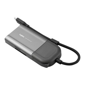 Logitec ���W�e�b�N HDMI ON/OFF�@�\���� �h�b�L���O�X�e�[�V���� 6in1���f�� LHB-PMP6U3SS ( USB Type-C Type-A SD microSD USB Power Delivery )