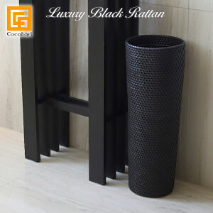 NEW Dustbox Luxury Black Rattan(Long Type)���܎~�߃����O�t�� �y ������� �S�~�� ���_�� �X�^�C���b�V�� ���r���O �Q�� ���ʏ� �g�C�� ���^�� �V���Z�e�B�b�N���^�� �l�H���^�� �o���� �A�W�A�� �o��