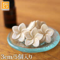 フランジパニ ウッドフラワー(ナチュラル) 3cm (5個入り) 【 アロマウッド かわいい アジアン雑貨 プルメ…