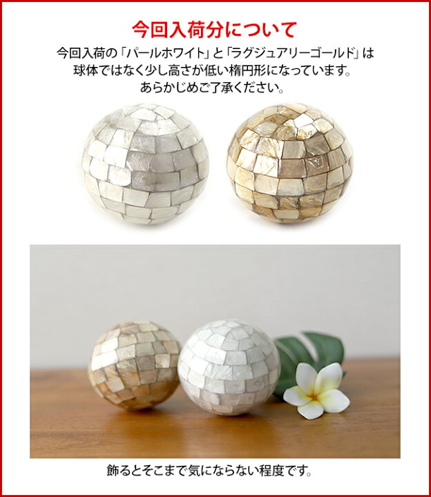 楽天市場】シェルのインテリアボール(5色展開) 【 貝 球体 おしゃれ 